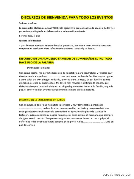 ¿Cómo se da una bienvenida a un evento?