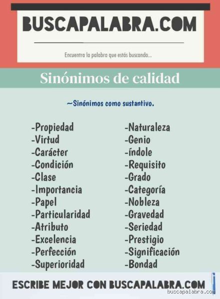 ¿Cuál es un sinónimo de mala calidad?