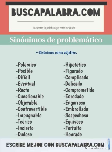 ¿Cuál es una palabra elegante para decir problemático sin sonar pedante ni aburrido?