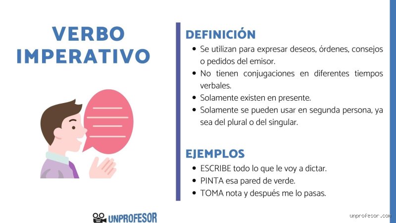 ¿Qué es el imperativo en una persona?