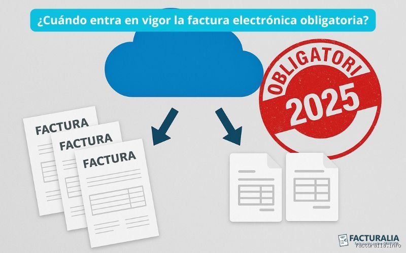¿Cuándo entra en vigor la factura electrónica obligatoria?