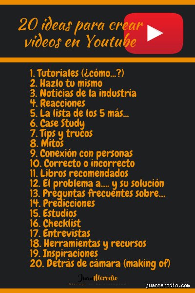 ¿Cuáles son las mejores ideas para videos?