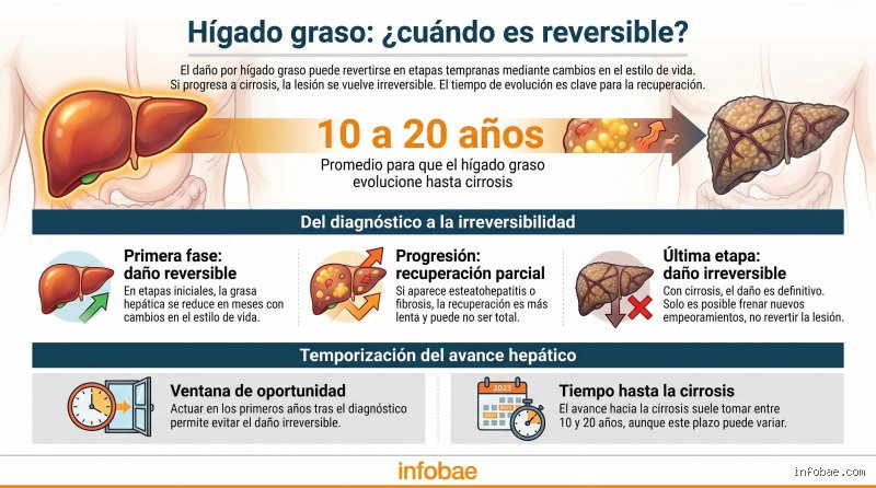 ¿Cuántos años se puede vivir con hígado graso?