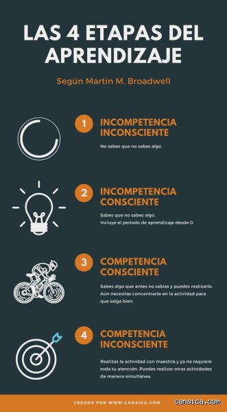 ¿Cuáles son las 4 etapas del aprendizaje? El mapa definitivo para dominar cualquier habilidad nueva sin morir en el intento