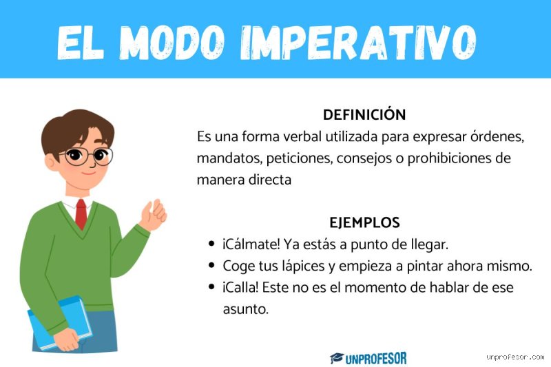 ¿Cómo se usa el modo imperativo en una oración?