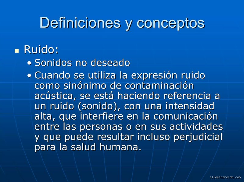 ¿Cuál es la definición de ruido?