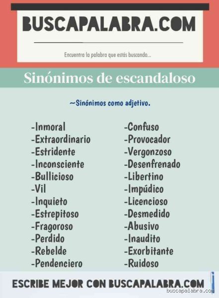 ¿Cuál es un sinónimo de comportamiento escandaloso y cómo usarlo correctamente?