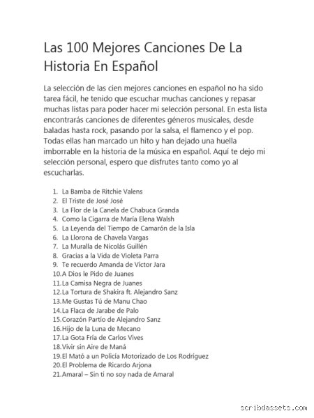 ¿Cuáles son 100 nombres de canciones populares?