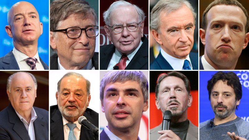 ¿Quiénes son los 10 más millonarios del mundo?