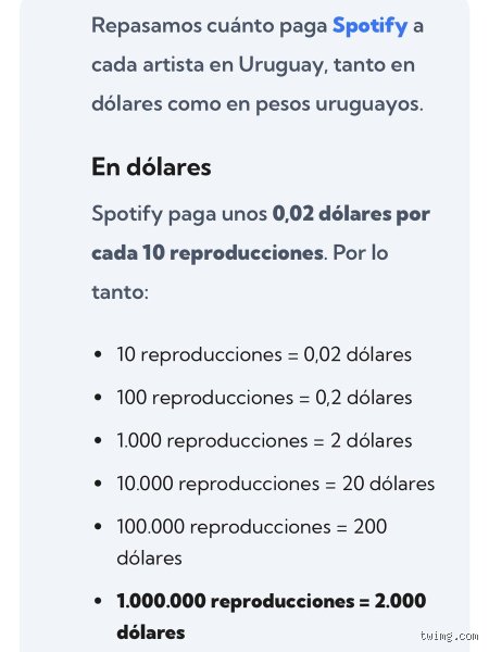¿Cuánto gana un artista con 1.000.000 de reproducciones en plataformas de streaming hoy mismo?