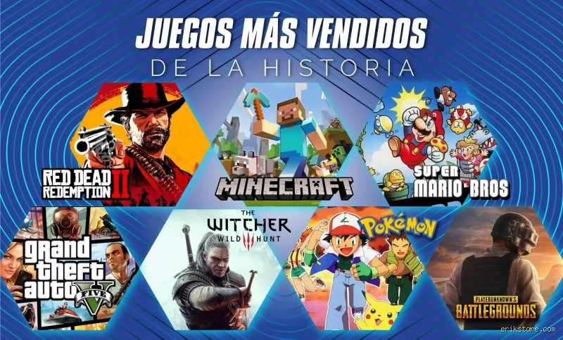 ¿Cuáles son los 5 juegos más populares?
