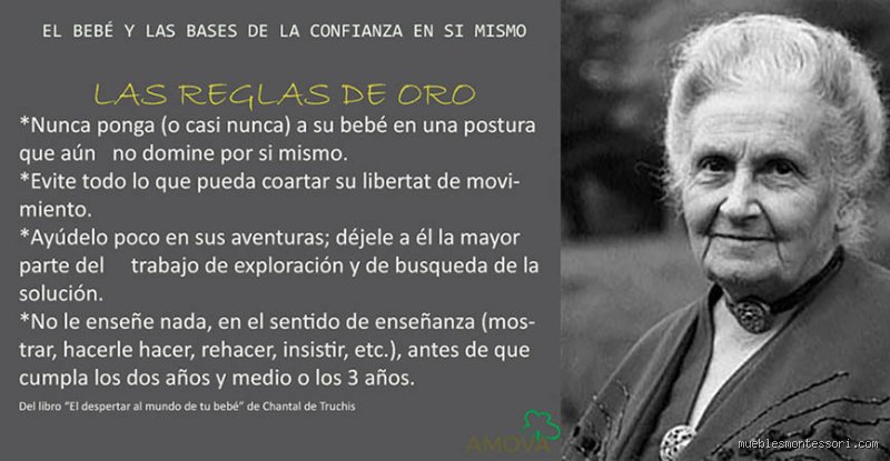 ¿Cuál es la regla de oro de Montessori?