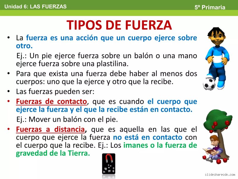 Guia definitiva y completa sobre cuales son los tipos de fuerzas en quinto grado de primaria para entender la fisica cotidiana