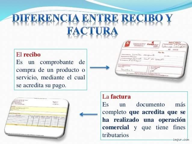 ¿Cuál es la diferencia entre una factura y un comprobante?