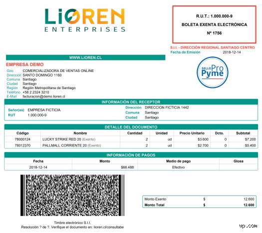 ¿Cuáles son las boletas exentas?