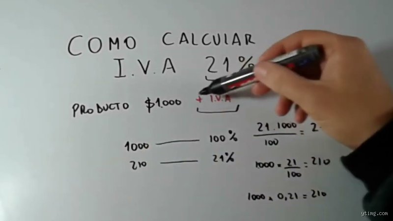 ¿Cuánto es el 21% de IVA de 1000 €?