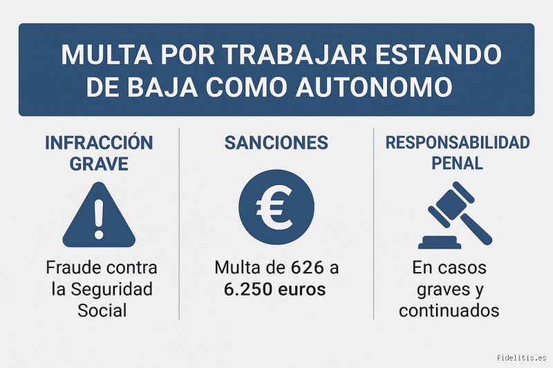 ¿Cuánto es la multa por trabajar sin autónomo?