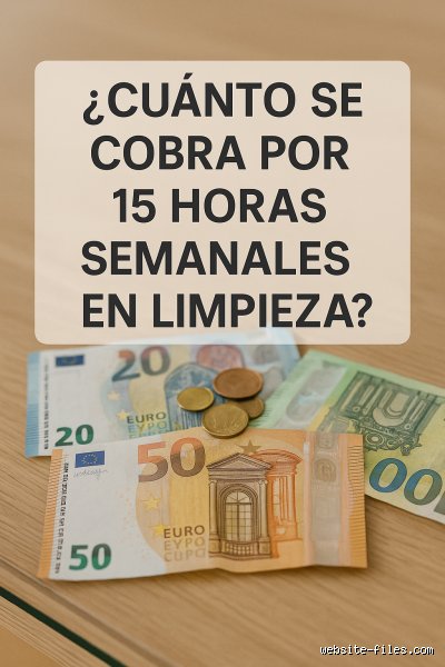 ¿Cuánto se cobra por 10 horas semanales en limpieza?