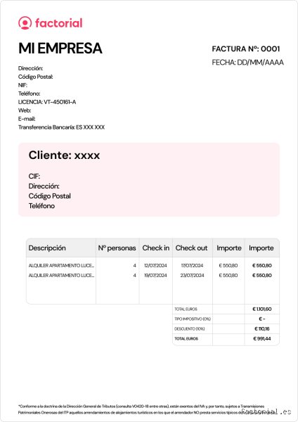 ¿Factura sin IVA es legal?