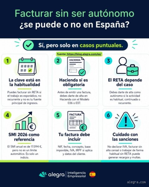 ¿Puedo enviar una factura si no soy una empresa?