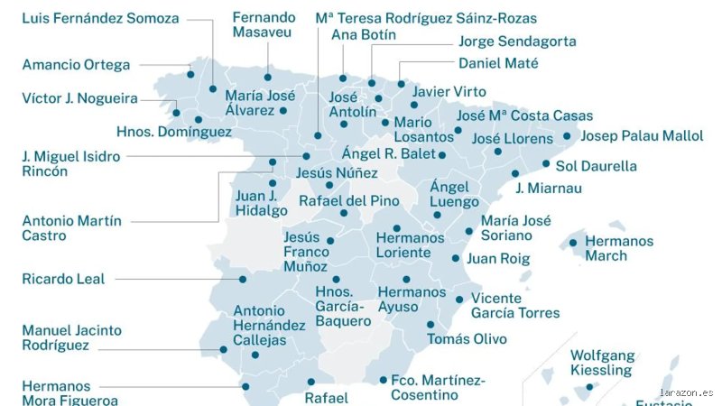 ¿Dónde viven los millonarios españoles?