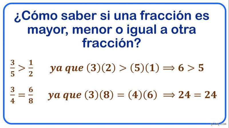 ¿Cómo saber cuándo la fracción es mayor o menor?