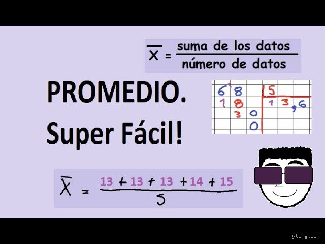 ¿Cómo sacar el promedio de 4 cifras?