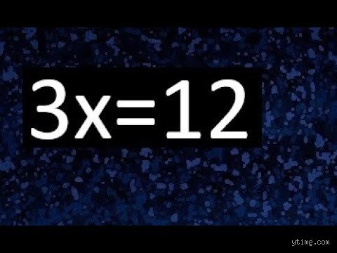 ¿Cómo se resuelve la ecuación 3x + 12?