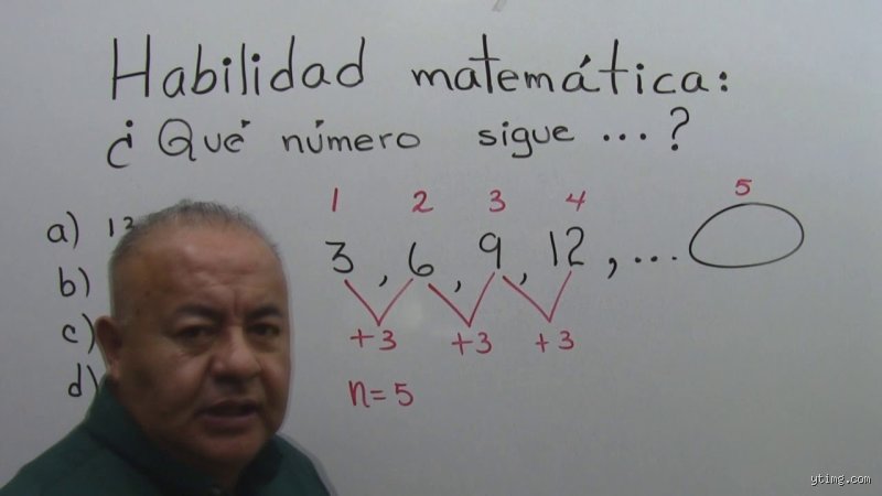 ¿Cuál es el patrón de 3, 6, 9, 12?