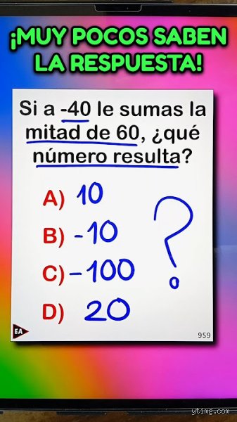 ¿Cuánto es la mitad de 60/40/60?