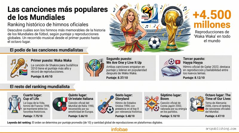 ¿Cuál es la canción más escuchada del Mundial?