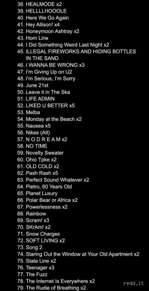 ¿Cuántas canciones hay en un set de 2 horas?