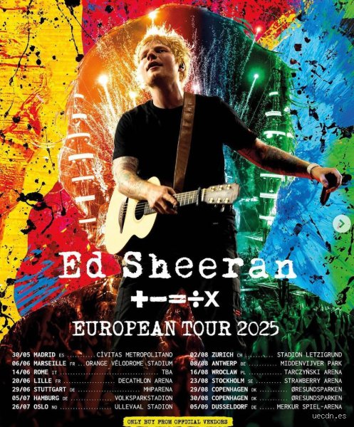 ¿Cuánto durará el concierto de Ed Sheeran?