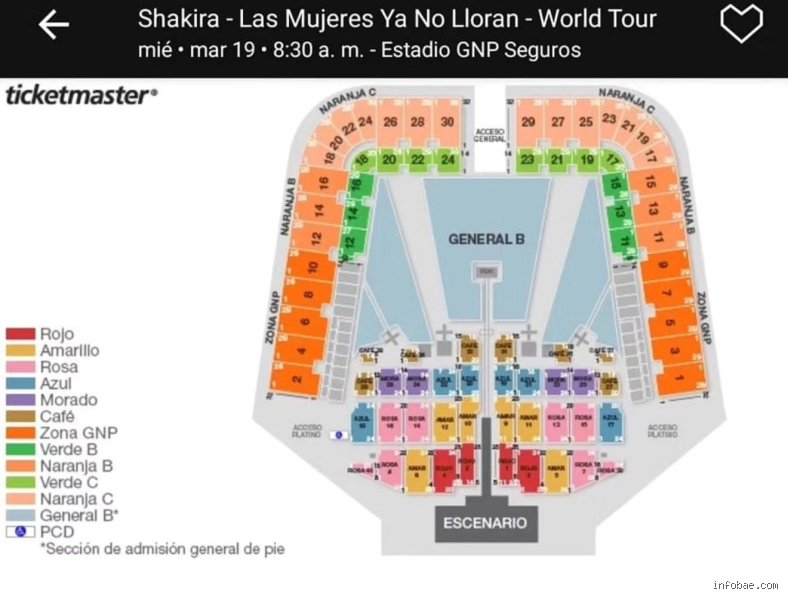¿Cuánto vale la boleta más cara de Shakira?