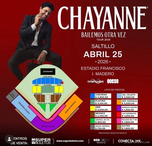 ¿Cuánto valen las entradas de Chayanne 2026?