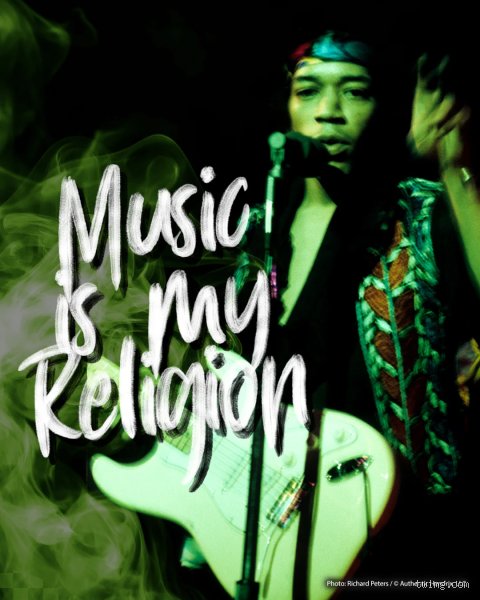 ¿Dijo Jimi Hendrix que la música es su religión?