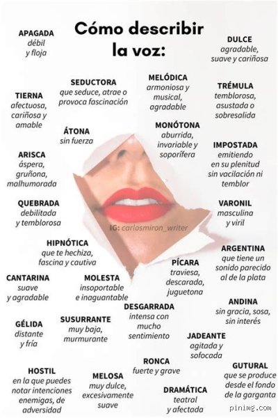 ¿Cómo describirías la voz de una persona?