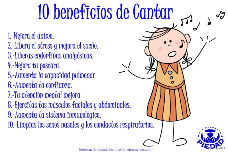 ¿Cuáles son 10 beneficios de cantar?