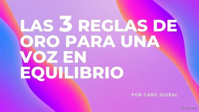 ¿Cuáles son las tres reglas del canto?