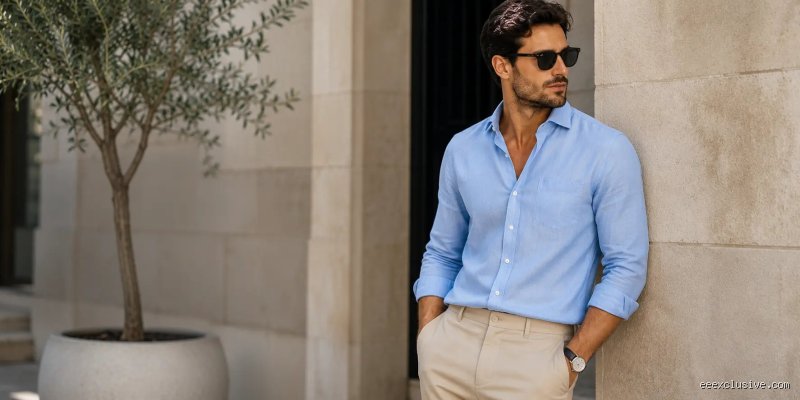 ¿Combinan bien el beige y el azul en la ropa?
