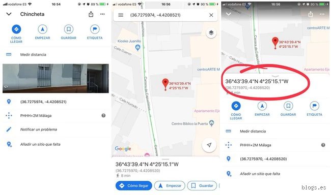 ¿Cómo consigo las coordenadas?