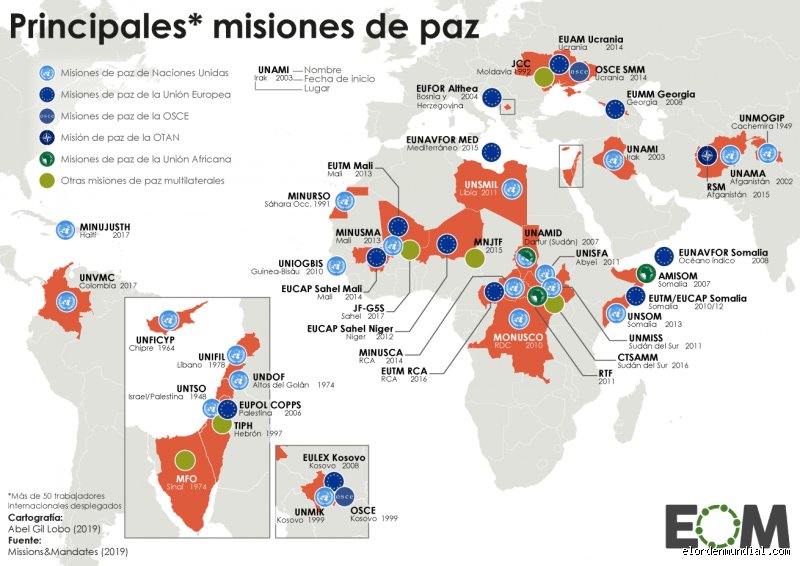 ¿Cuántas operaciones de mantenimiento de la paz hay desplegadas actualmente en el mundo y cuál es su impacto real?