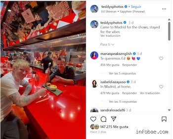 ¿Hay comida en el concierto de Ed Sheeran?