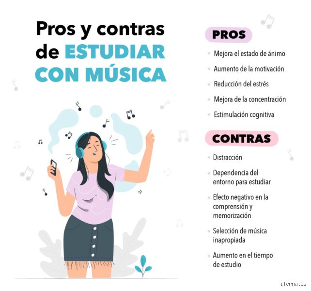¿Cuáles son los beneficios de estudiar con música?