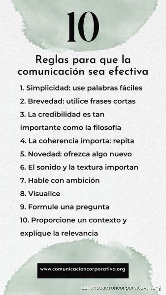¿Cuáles son las 5 reglas para tener una buena comunicación?