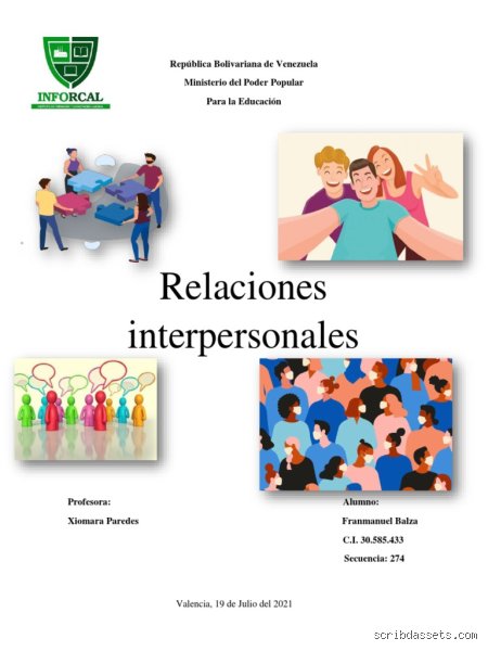 ¿Cuáles son los cuatro tipos de relaciones interpersonales?
