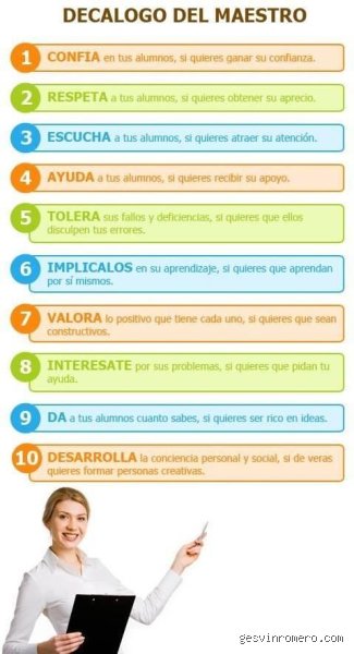 ¿Cuáles son las 10 claves para ser un buen docente?
