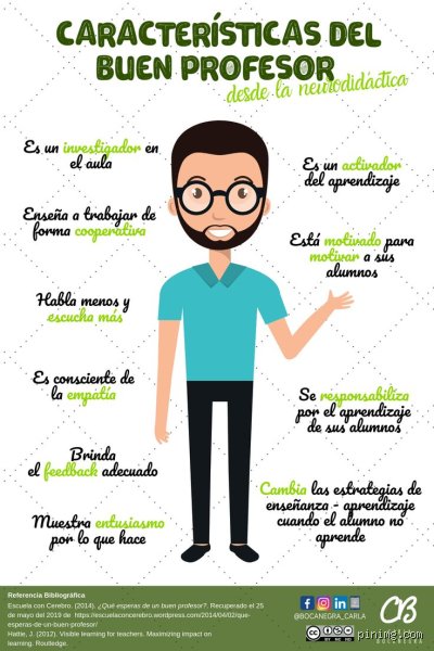 ¿Cuáles son las 5 características más importantes de un profesor?