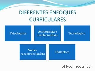 ¿Cuáles son los 4 enfoques curriculares?