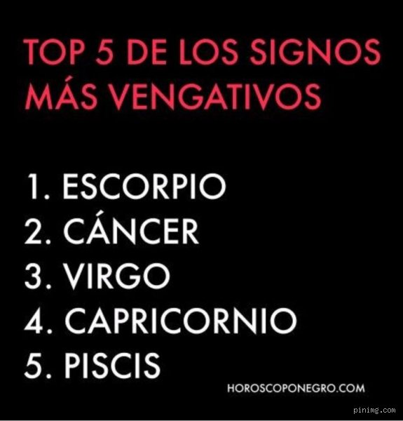 ¿Cuál es el signo más vengativo?